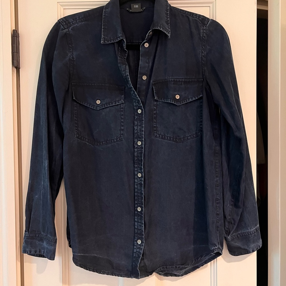 Club Monaco Indigo Button-Up Shirt